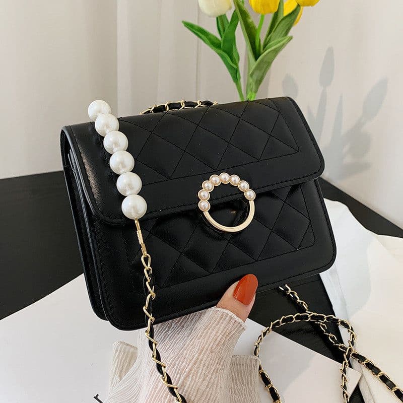 image-Diamond Chain Shoulder Crossbody Bag