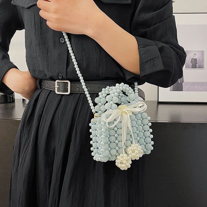 image-Pearl Popular New Mini Hand-woven Shoulder Messenger Bag For Women