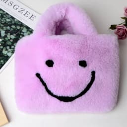 image-Fashion Rabbit FurCute Girl Large Capacity Shoulder Messenger Bag