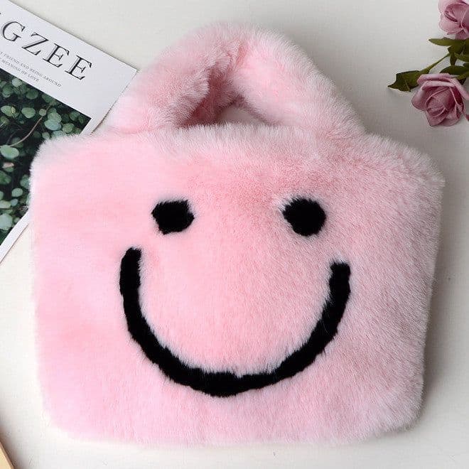 image-Fashion Rabbit FurCute Girl Large Capacity Shoulder Messenger Bag