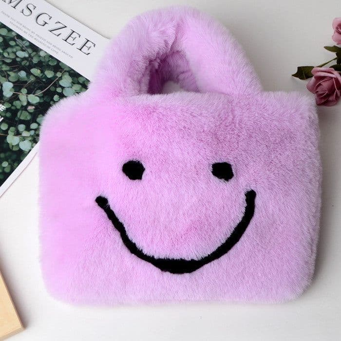 image-Fashion Rabbit FurCute Girl Large Capacity Shoulder Messenger Bag