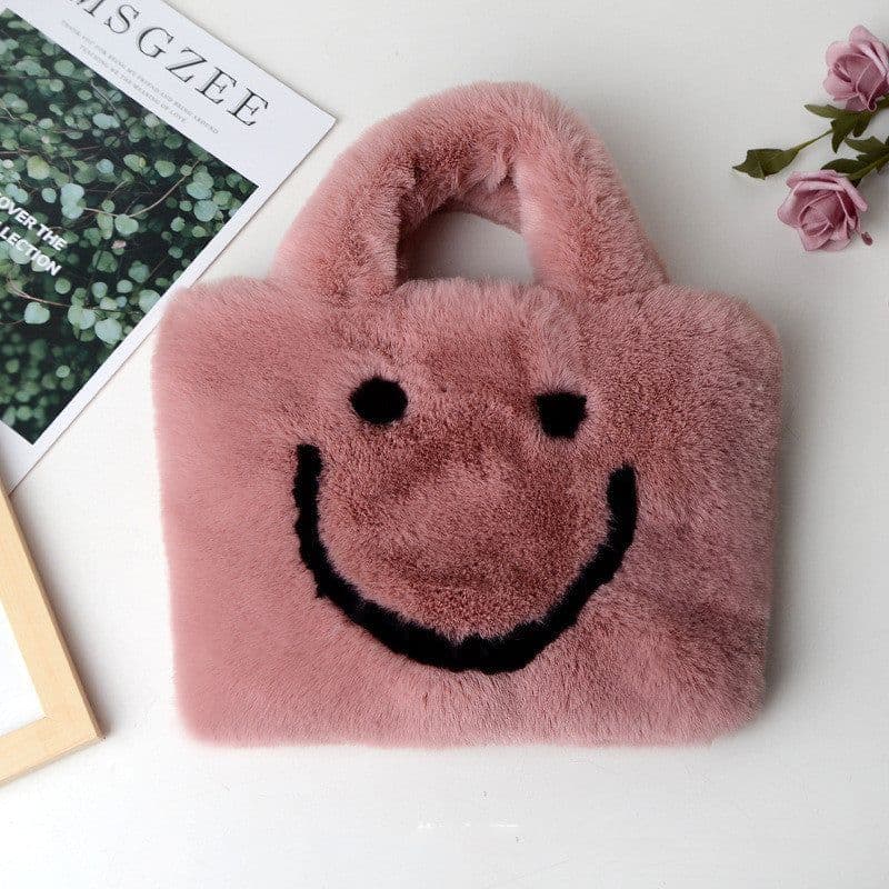 image-Fashion Rabbit FurCute Girl Large Capacity Shoulder Messenger Bag