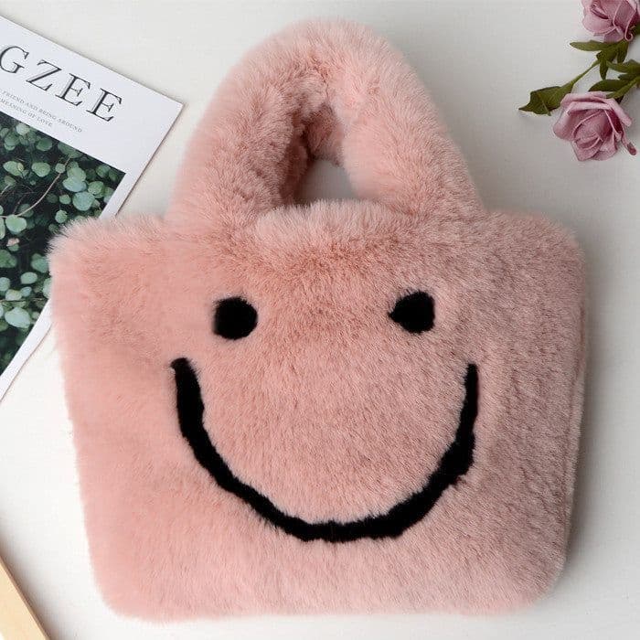image-Fashion Rabbit FurCute Girl Large Capacity Shoulder Messenger Bag