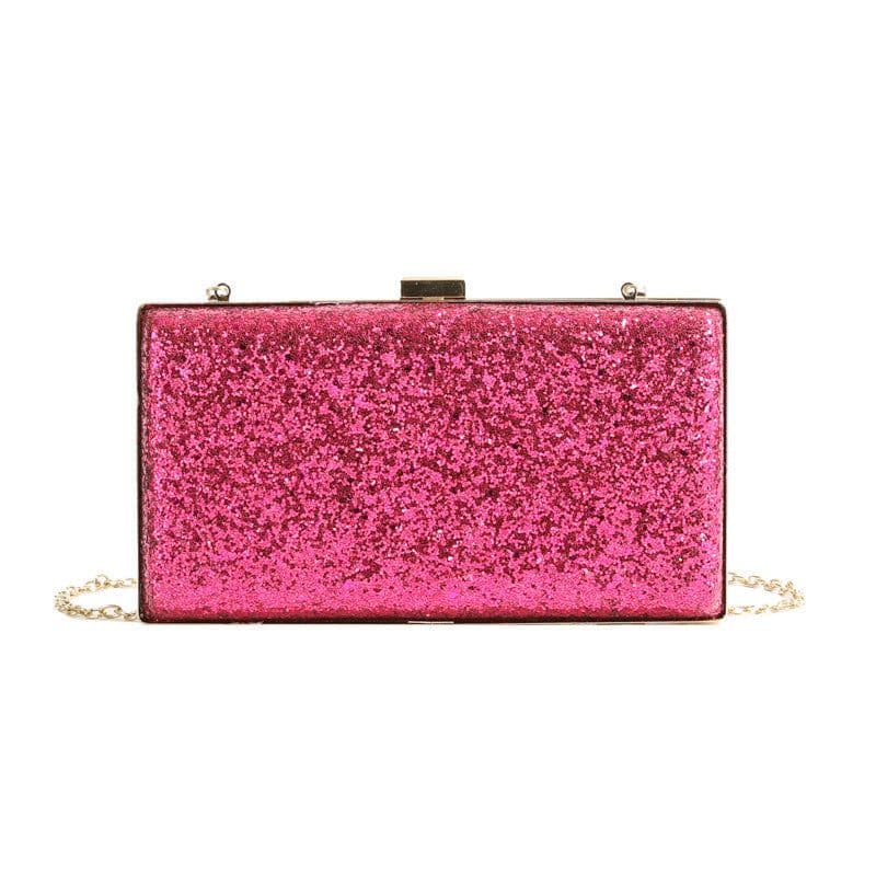 image-Dinner Party Autumn And Winter Personalized Chain One Shoulder Crossbody Portable Women Sequins Box Bag
