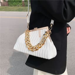 image-Ins Thick Chain Portable Crossbody Shoulder Small Square Bag