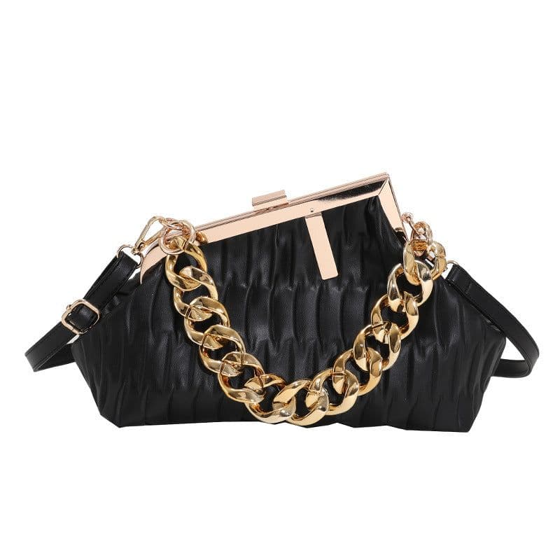 image-Ins Thick Chain Portable Crossbody Shoulder Small Square Bag