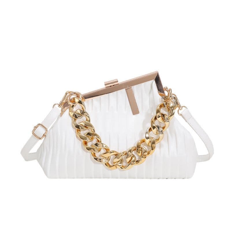 image-Ins Thick Chain Portable Crossbody Shoulder Small Square Bag