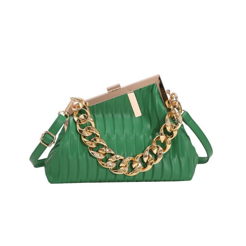 image-Ins Thick Chain Portable Crossbody Shoulder Small Square Bag
