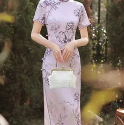 image-Embroidered Cheongsam One-shoulder Messenger Handbag Retro Lei Antique Style Women