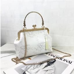 image-Embroidered Cheongsam One-shoulder Messenger Handbag Retro Lei Antique Style Women