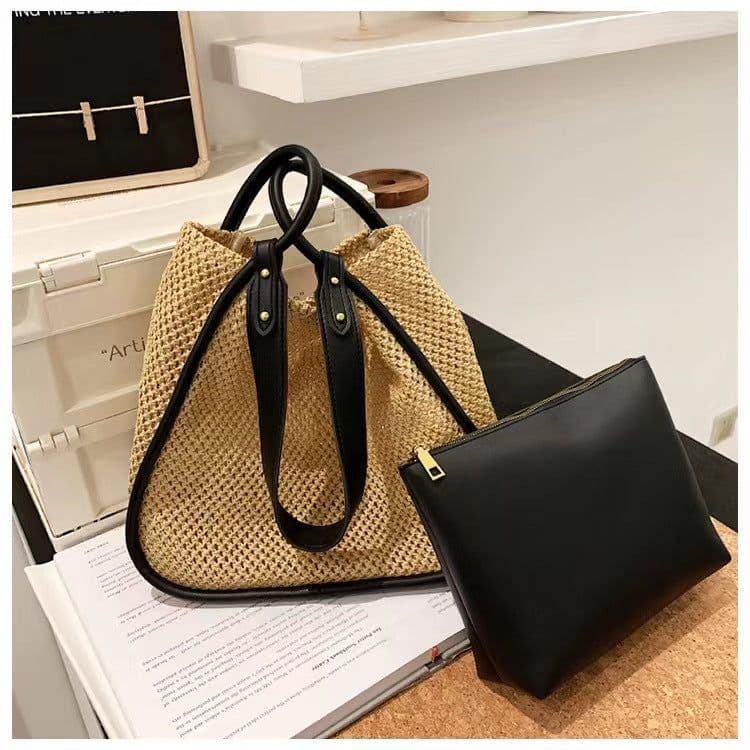 image-Trendy Women's Bags Fashion Large Capacity Contrast Color