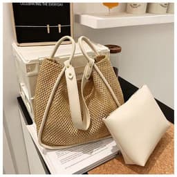 image-Trendy Women's Bags Fashion Large Capacity Contrast Color