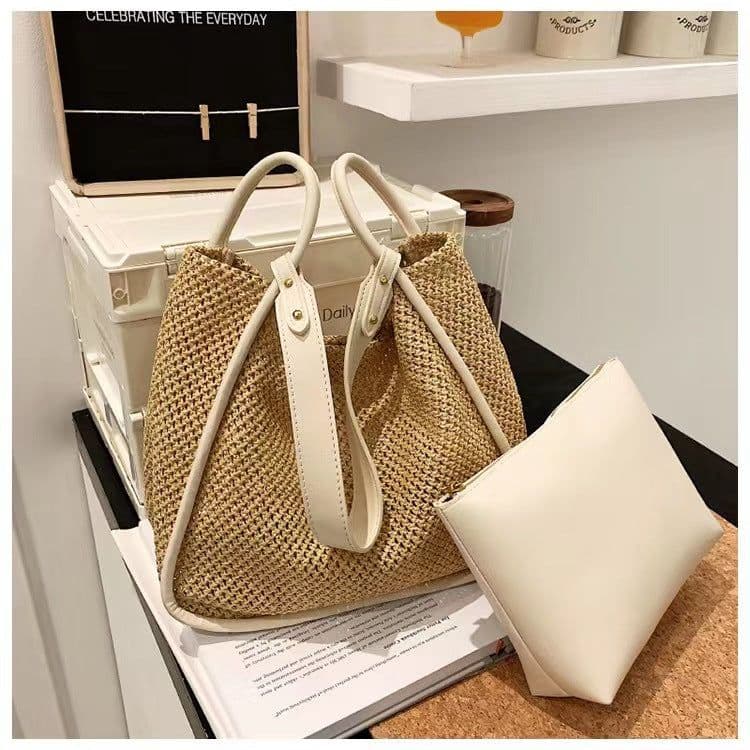 image-Trendy Women's Bags Fashion Large Capacity Contrast Color