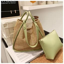 image-Trendy Women's Bags Fashion Large Capacity Contrast Color