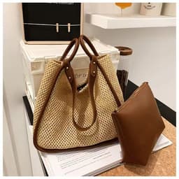 image-Trendy Women's Bags Fashion Large Capacity Contrast Color