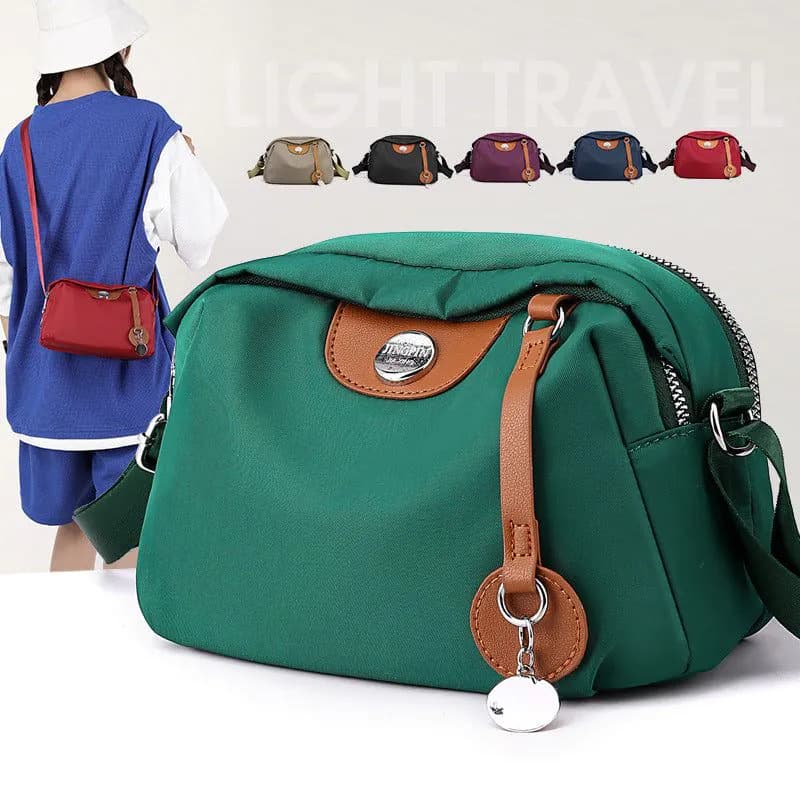 image-Fashion Nylon Canvas Diagonal Package Casual Oxford Cloth Shoulder Bag