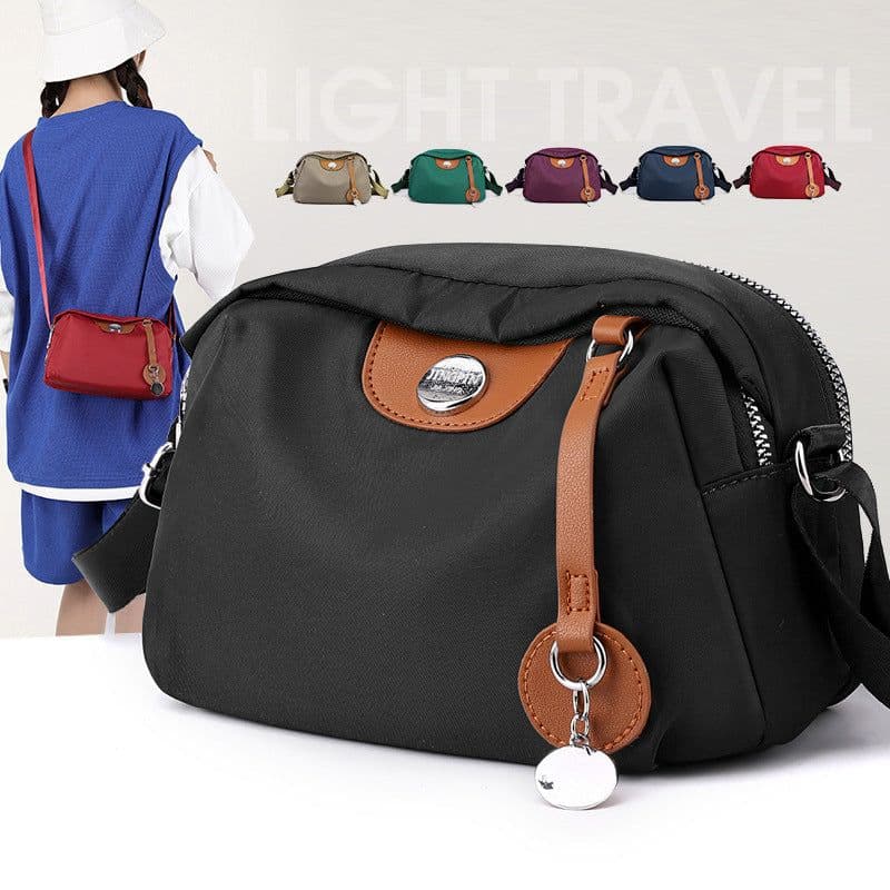 image-Fashion Nylon Canvas Diagonal Package Casual Oxford Cloth Shoulder Bag