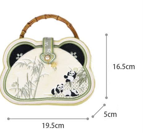 image-Panda Embroidered Han Chinese Clothing Crossbody Bag