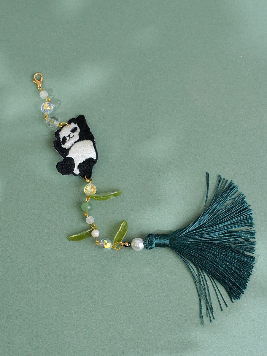 image-Panda Embroidered Han Chinese Clothing Crossbody Bag