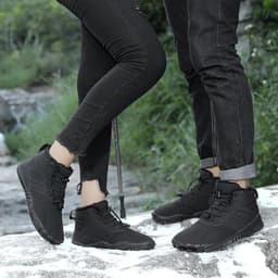 image-Outdoor Sports Cotton Shoes For Men And Women Winter Warm Slip-on Boots Wear-resistant Anti-ski Thickened Shoes Couple