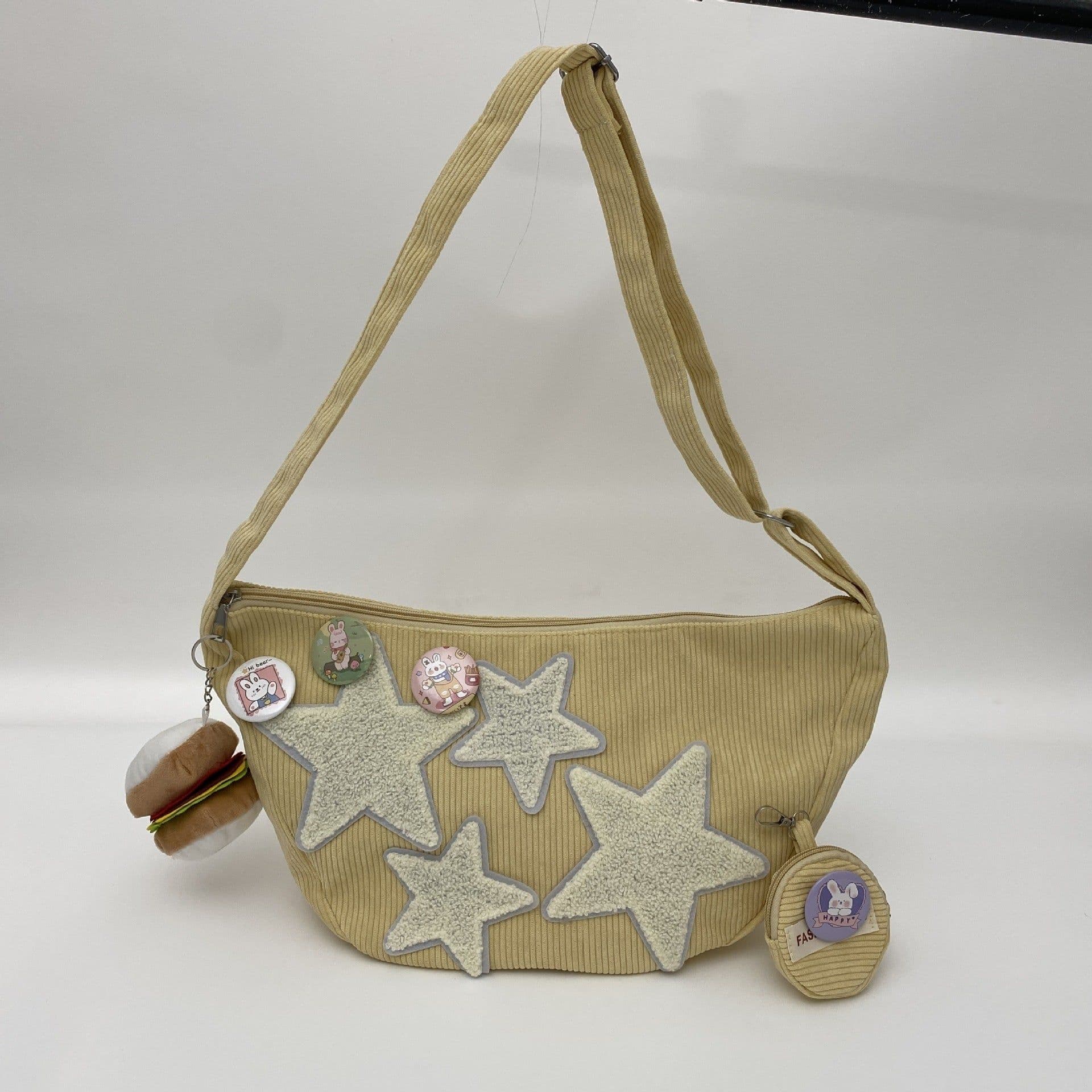 image-Corduroy Bag Women's Simple All-match Casual Retro