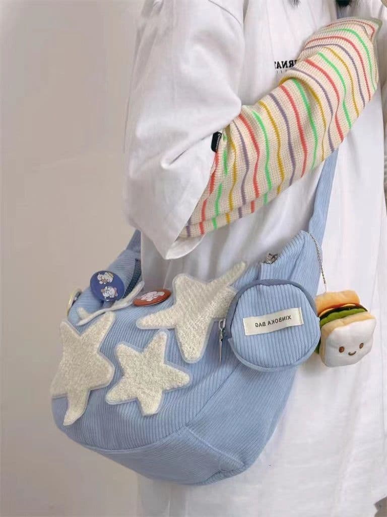 image-Corduroy Bag Women's Simple All-match Casual Retro