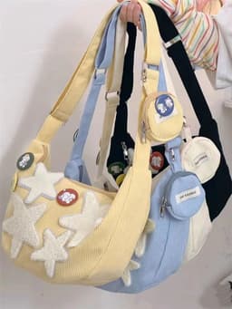 image-Corduroy Bag Women's Simple All-match Casual Retro