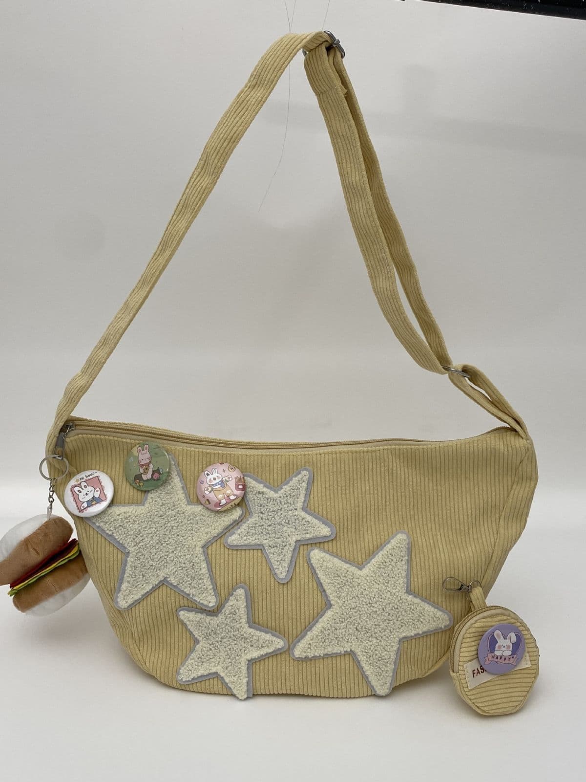 image-Corduroy Bag Women's Simple All-match Casual Retro