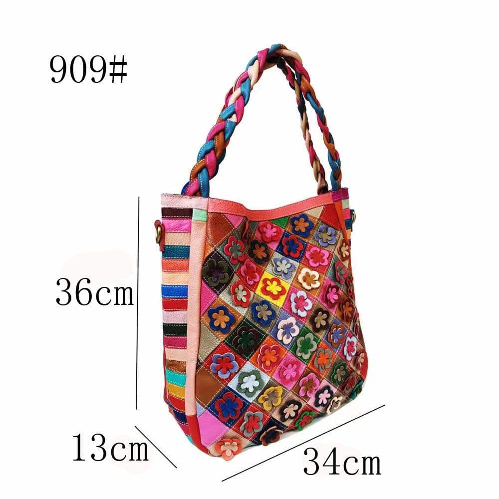 image-Women's Fashion Stitching Diamond Plaid Blype Shoulder Messenger Bag