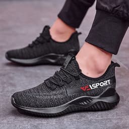 image-New Flyknit Men's Shoes Korean Style Trendy Casual Shoes Comfortable