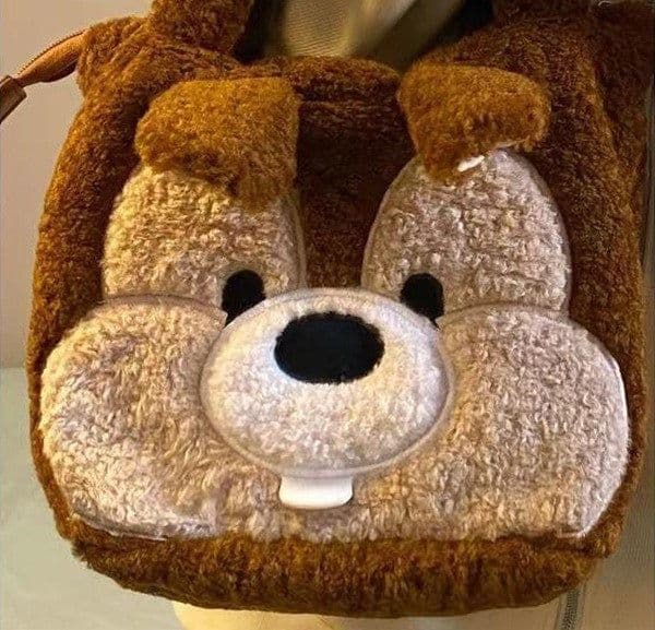 image-Winter Bags Flower Chestnut Squirrel Plush Handbag For Women