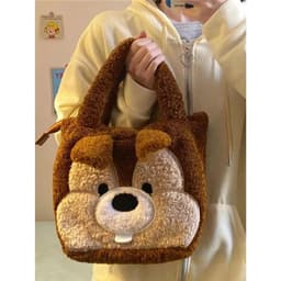 image-Winter Bags Flower Chestnut Squirrel Plush Handbag For Women