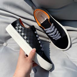 image-Black Warrior Plaid Classic Low-top Shoes High Street Canvas