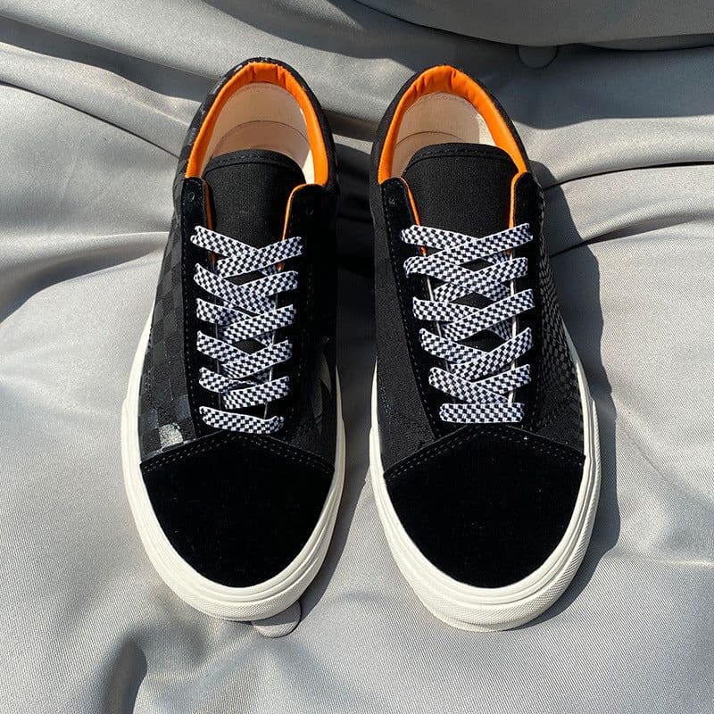 image-Black Warrior Plaid Classic Low-top Shoes High Street Canvas