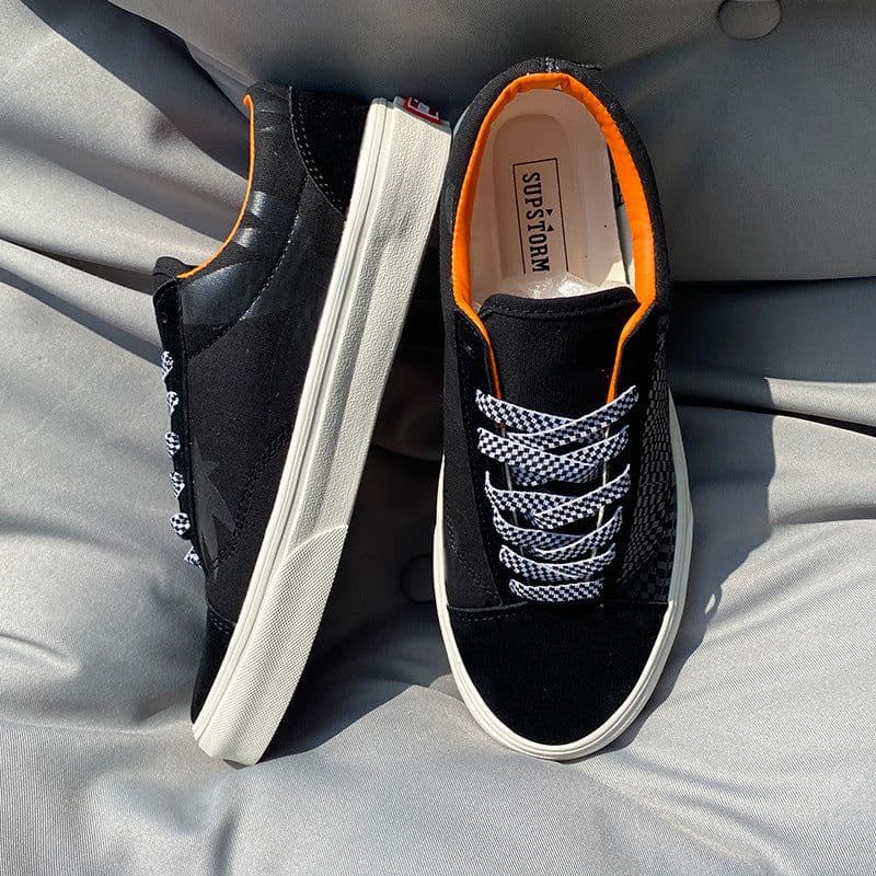 image-Black Warrior Plaid Classic Low-top Shoes High Street Canvas