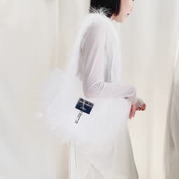 image-Women's Fashion Solid Color Long Hair Large Capacity Shoulder Bag