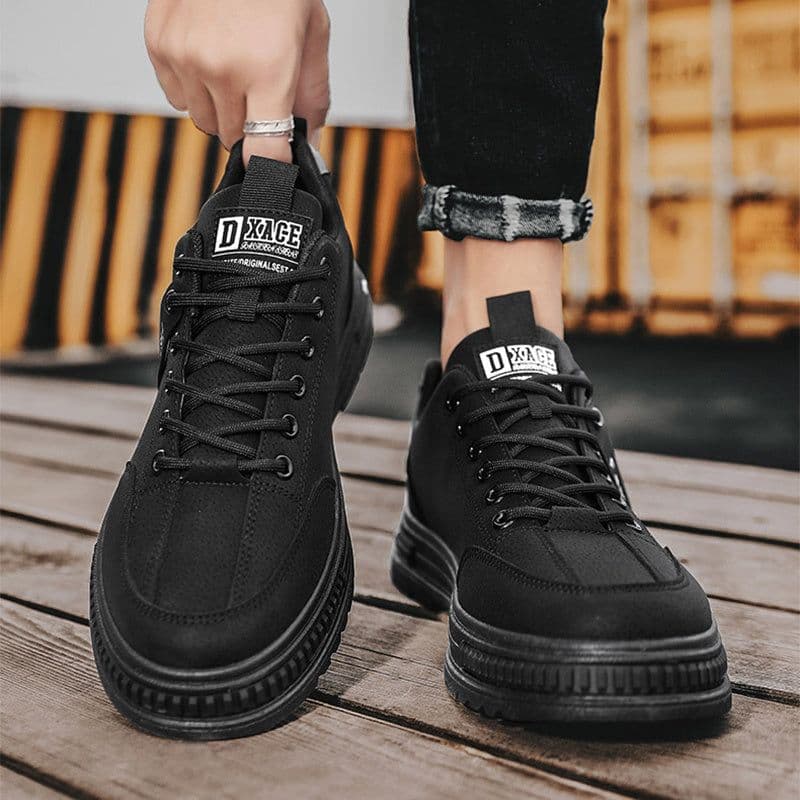 image-Men's Sports Shoes Casual Sneakers Outdoor Platform Fashion Luxury Lace-up Loafers Breathable Hiking Flat Shoes