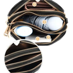 image-Fashion Small Square Bag Three-layer Large Capacity All-match Shoulder Messenger Bag