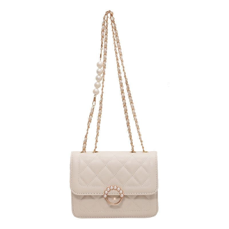 image-Women's Fashion All-match Pearl Chain Shoulder Messenger Bag