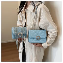 image-Women's Fashion All-match Pearl Chain Shoulder Messenger Bag