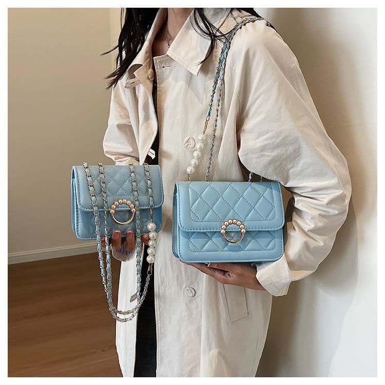 image-Women's Fashion All-match Pearl Chain Shoulder Messenger Bag