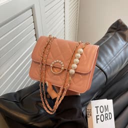 image-Women's Fashion All-match Pearl Chain Shoulder Messenger Bag