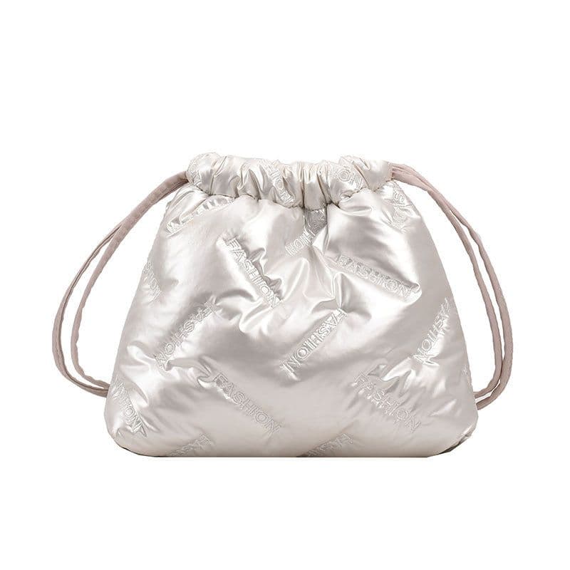 image-Fashion Shoulder Bags Embroidered Space Cotton Bucket Women's New Niche Popular Shoulder Messenger Bag