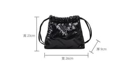 image-Fashion Shoulder Bags Embroidered Space Cotton Bucket Women's New Niche Popular Shoulder Messenger Bag