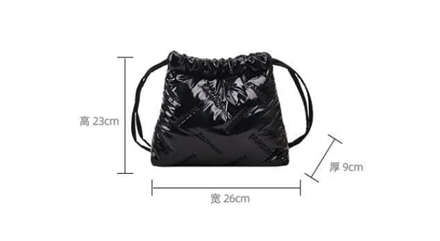 image-Fashion Shoulder Bags Embroidered Space Cotton Bucket Women's New Niche Popular Shoulder Messenger Bag