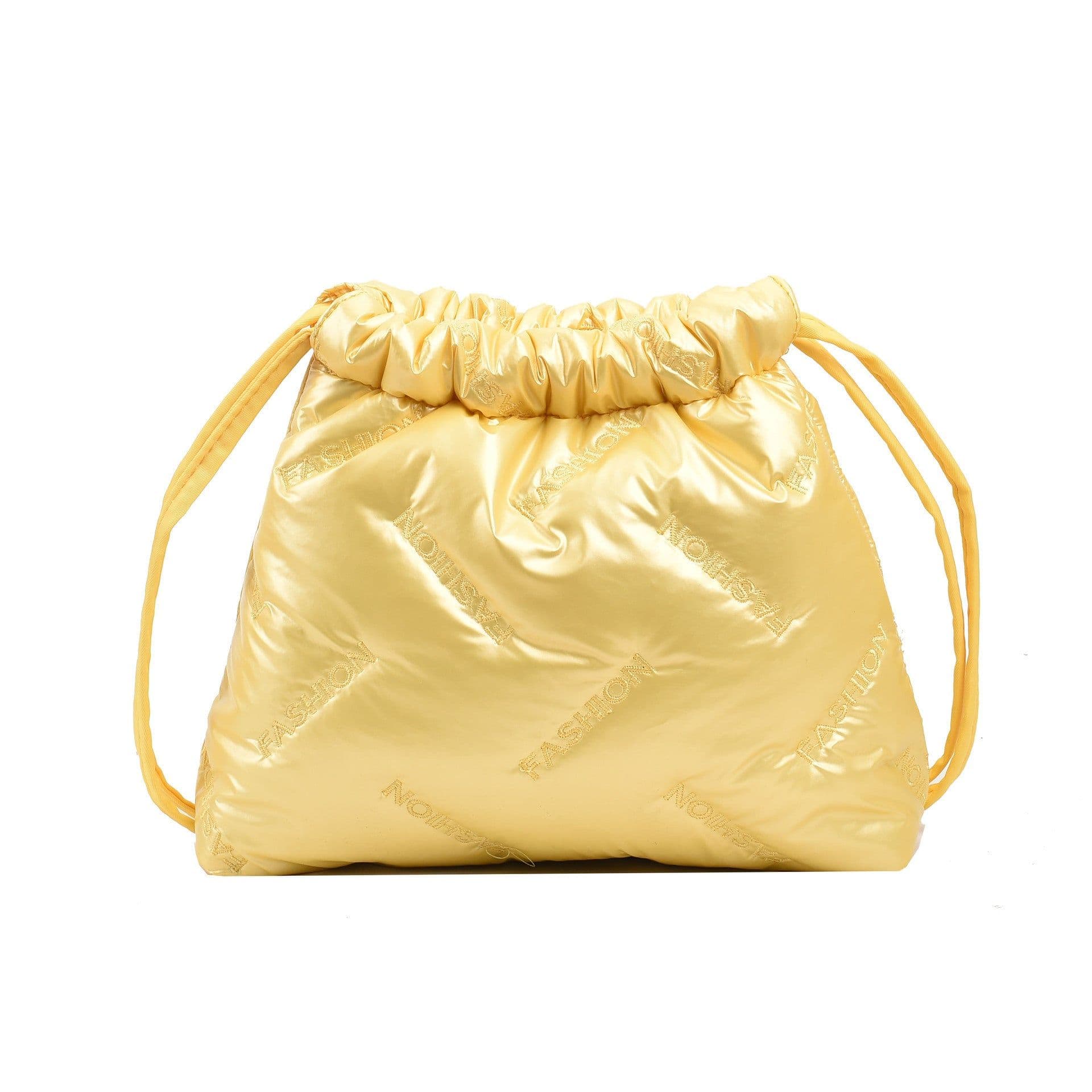 image-Fashion Shoulder Bags Embroidered Space Cotton Bucket Women's New Niche Popular Shoulder Messenger Bag