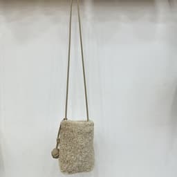 image-Fashion Crossbody Women Bag Lamb Fur Cute Little Ball Ornaments Mobile Phone Compact Mini
