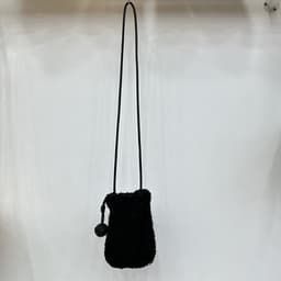 image-Fashion Crossbody Women Bag Lamb Fur Cute Little Ball Ornaments Mobile Phone Compact Mini