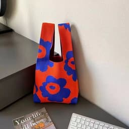 image-Flower Embroidery Handbags Fashion Lady Leisure Shopping Bag Student Reusable