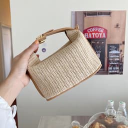 image-Straw Woven Small Bag Casual Women's Bag Portable